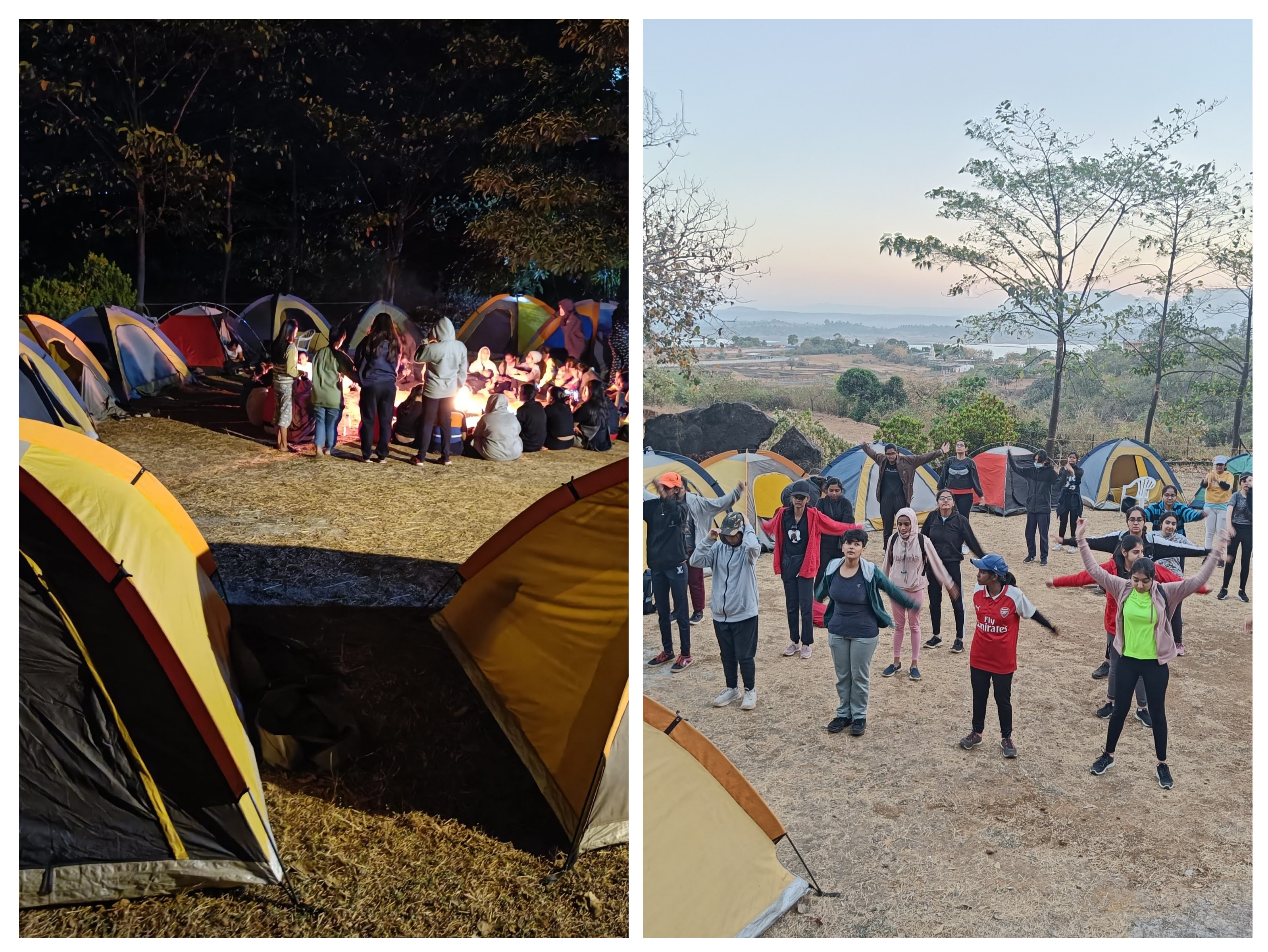 Adventure Sports Credit Course-Camp Fire and Morning trek warmup